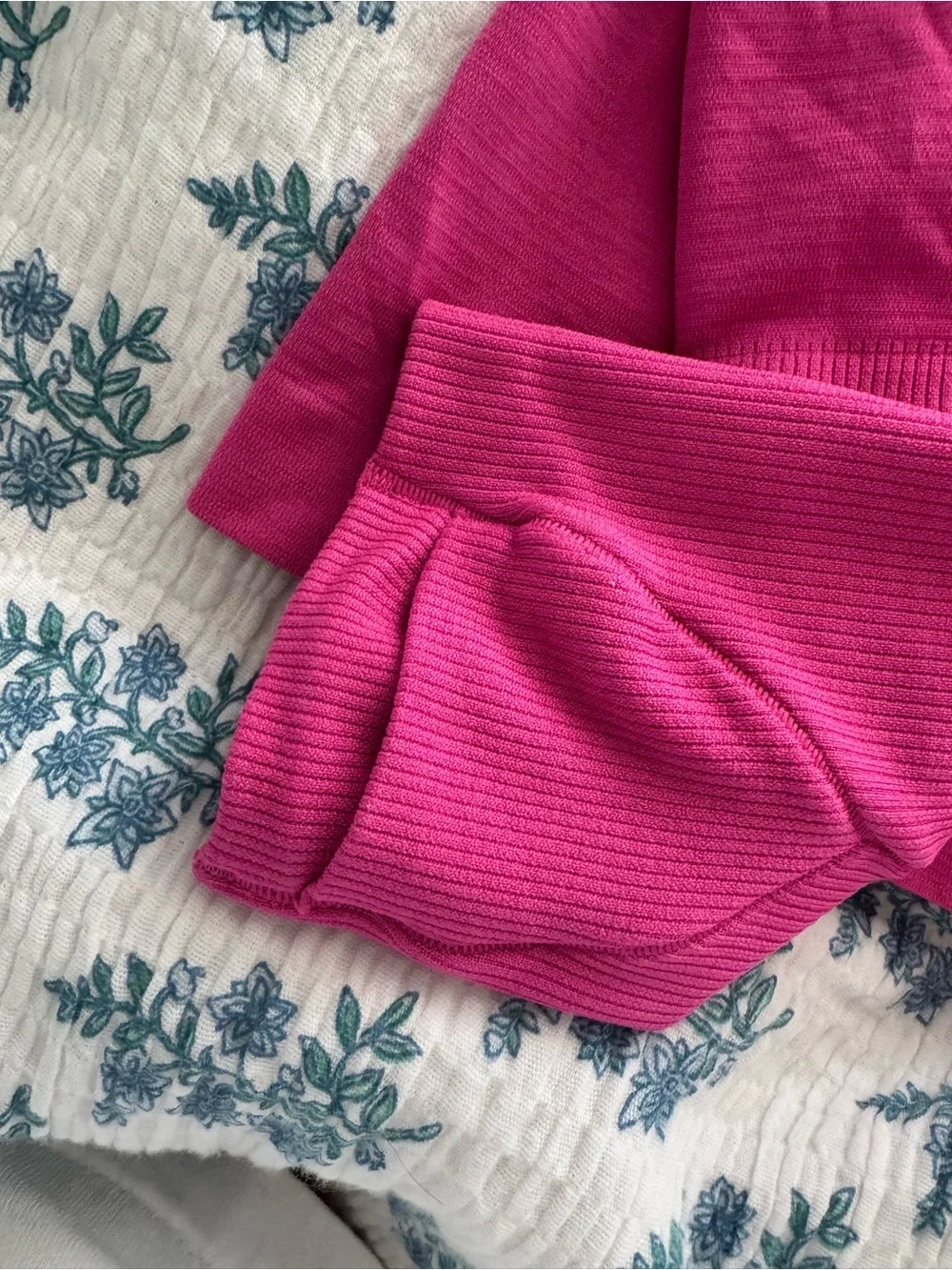 lululemon athletica long sleeve tee in bright pink